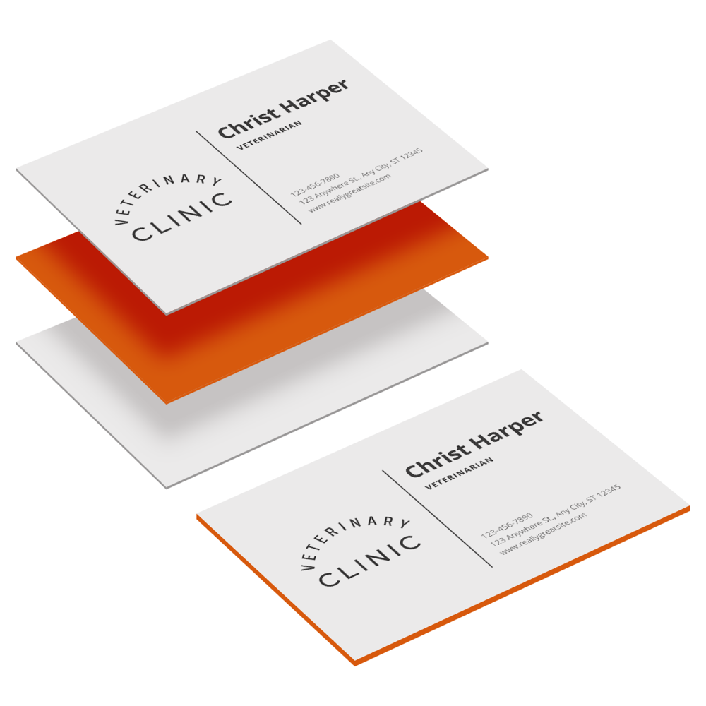 Cartes de visite à tranche colorée – Image 3