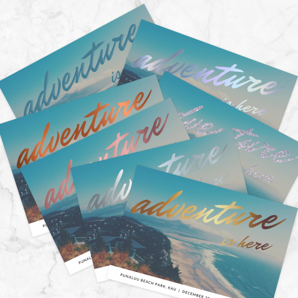 Cartes postales avec finition deluxe