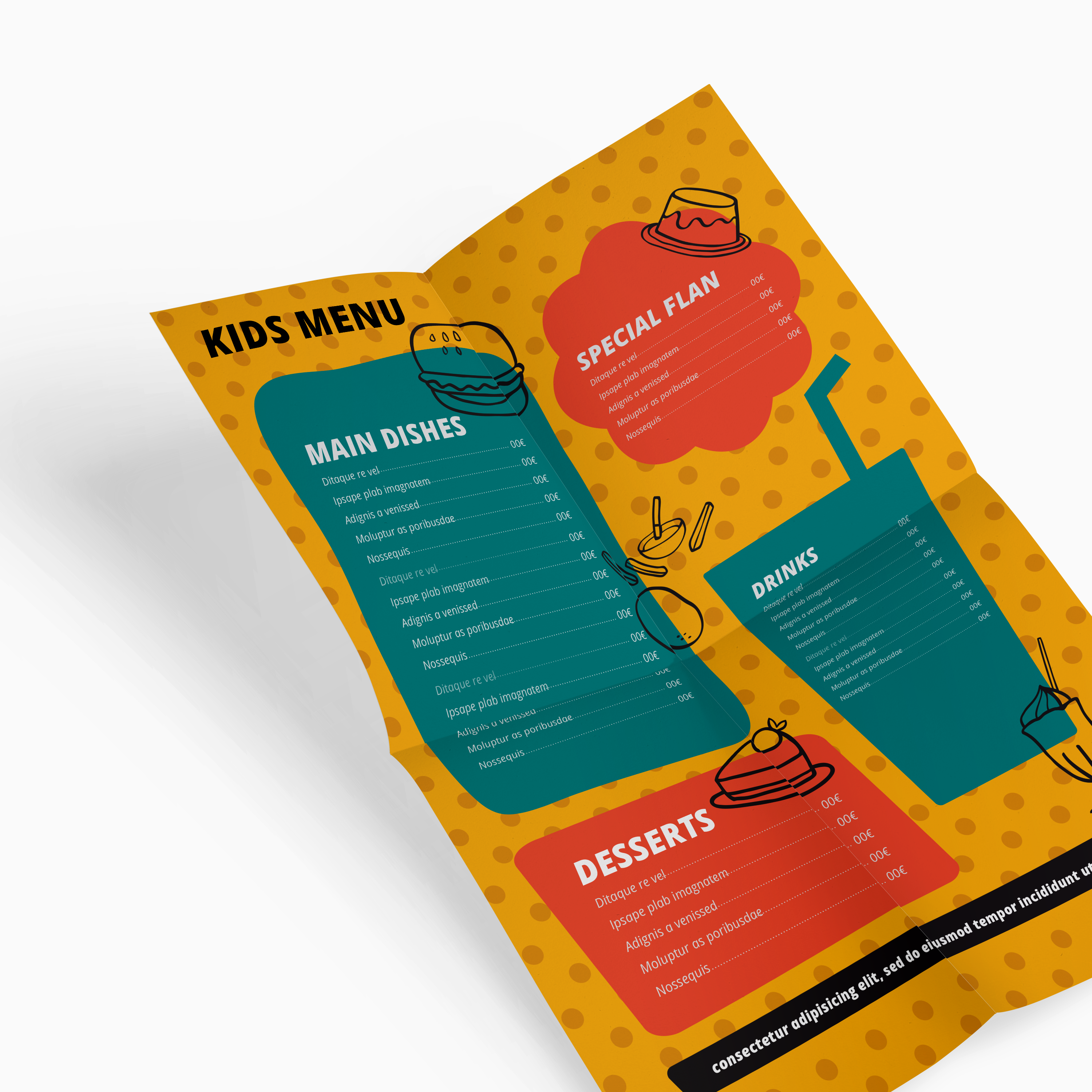 Cartes de menu à pli croisé – Image 6