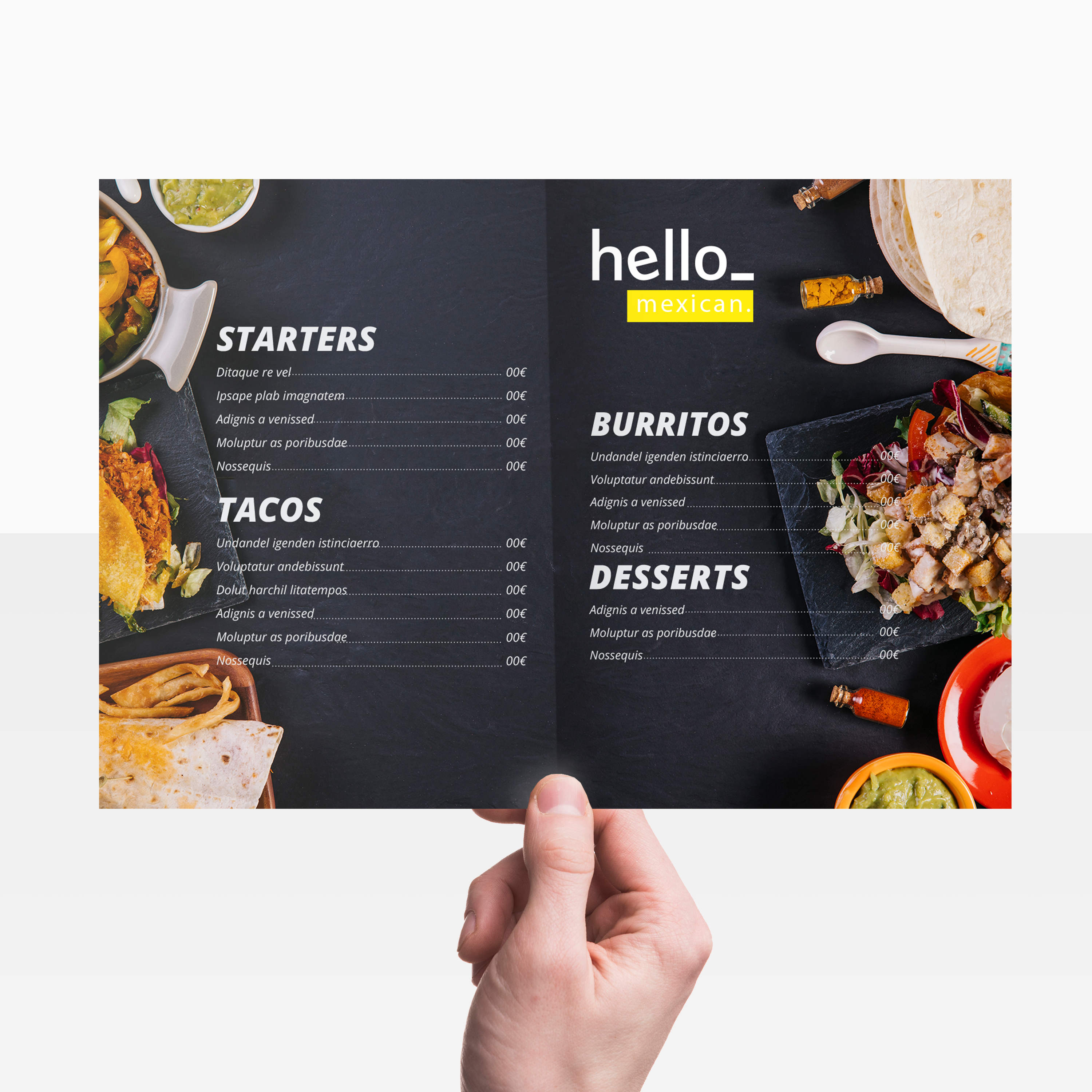 Cartes de menu un pli – Image 4