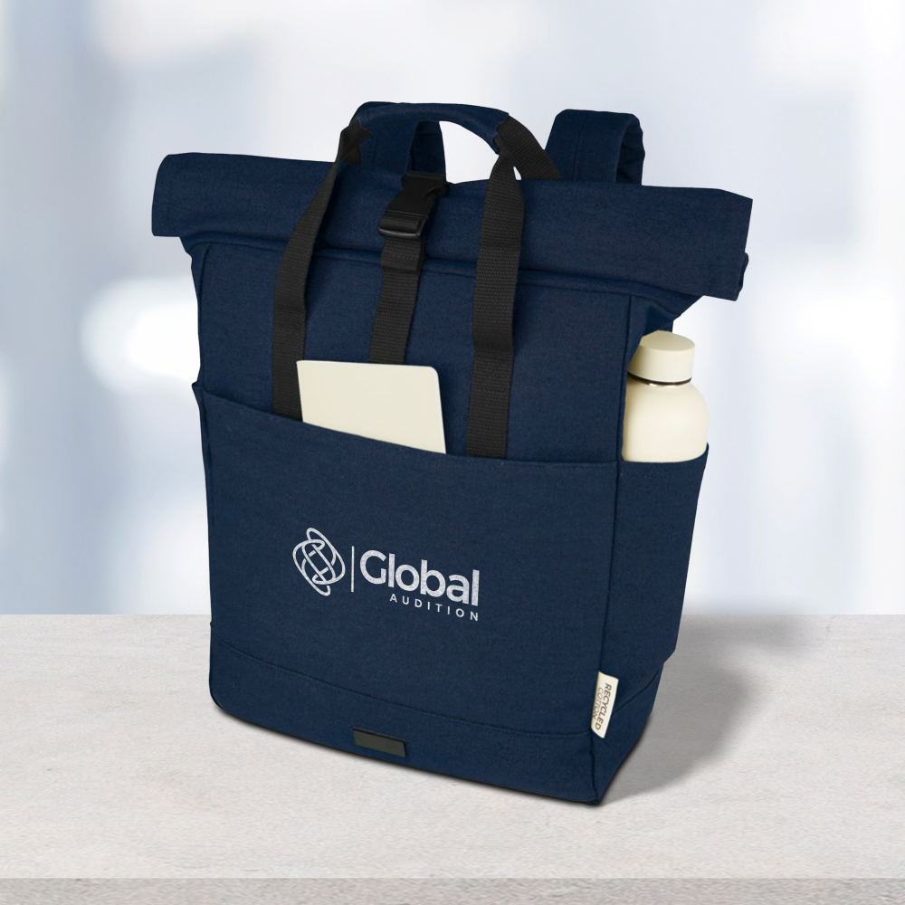 Sac à dos en toile recyclée GRS avec dessus enroulable – Image 6