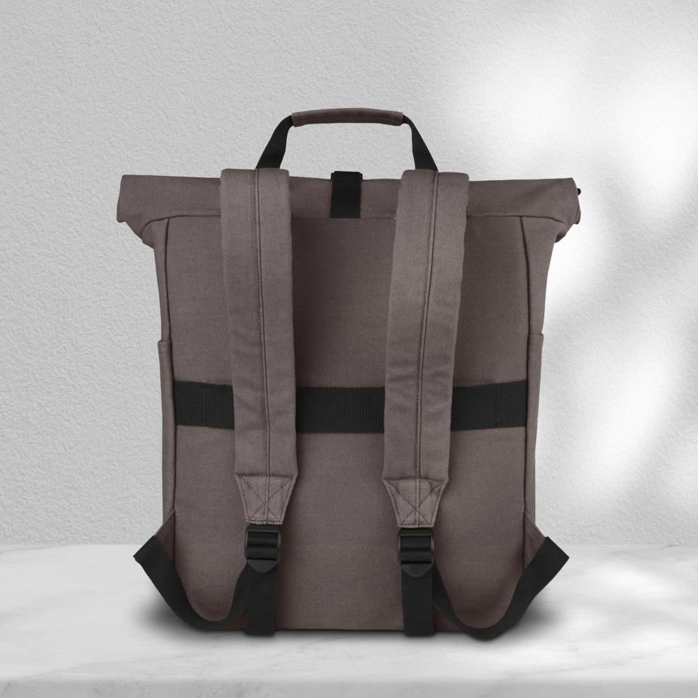 Sac à dos en toile recyclée GRS avec dessus enroulable – Image 4