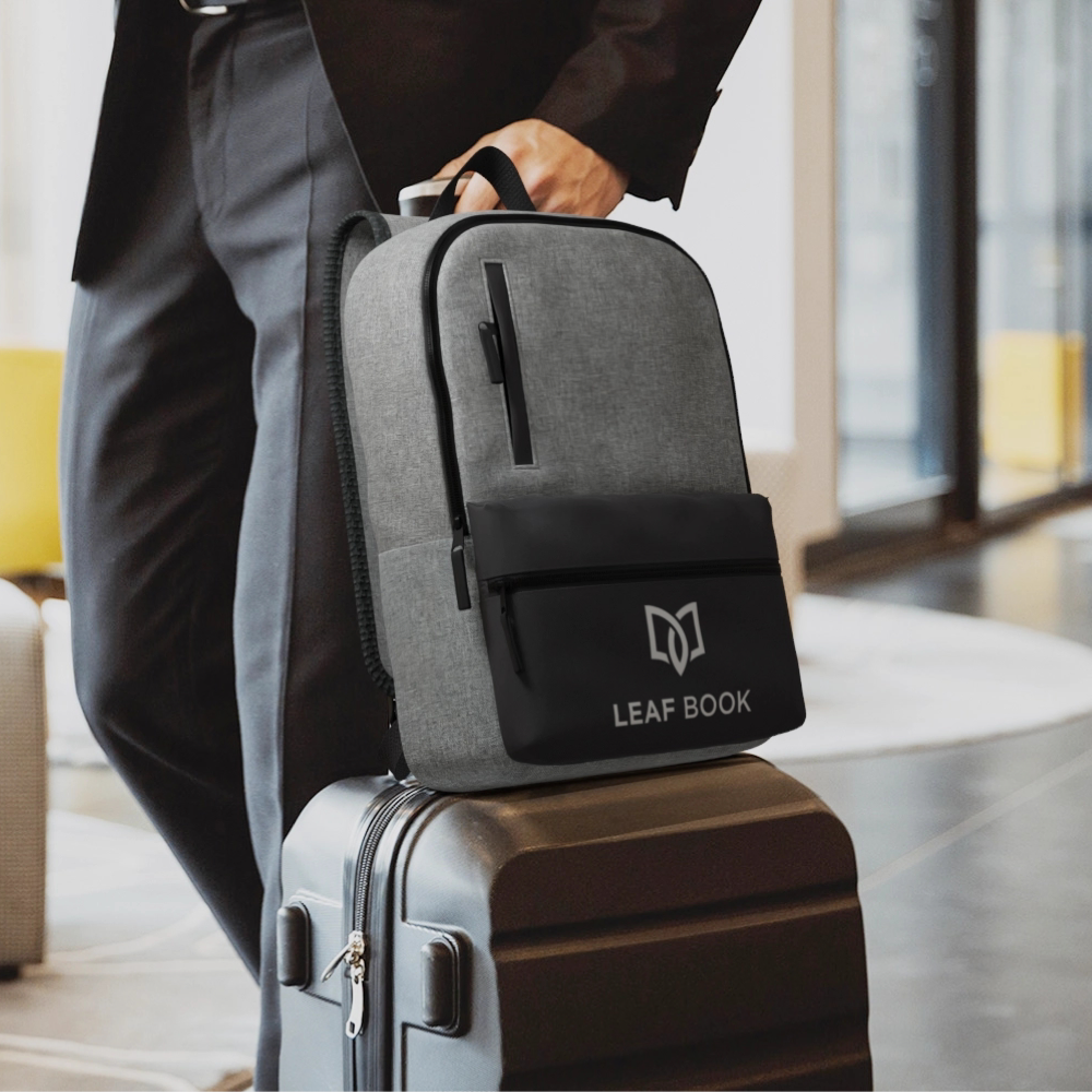 Sac à dos pour ordinateur portable recyclé GRS bicolore – Image 2