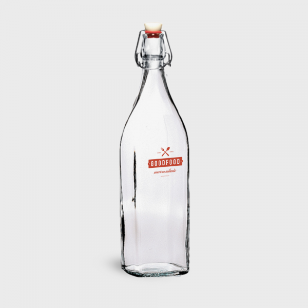 Bouteilles carrées à bouchon mécanique