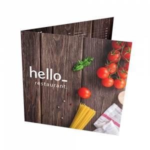 Cartes de menu un pli