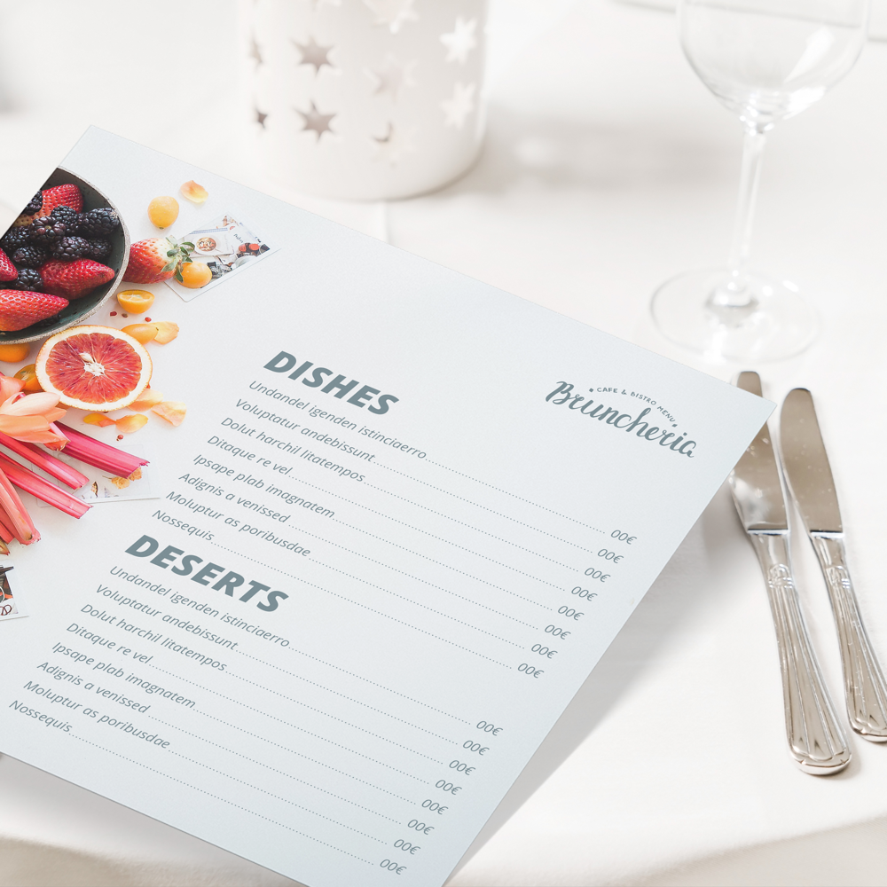 Cartes de menu PVC – Image 5