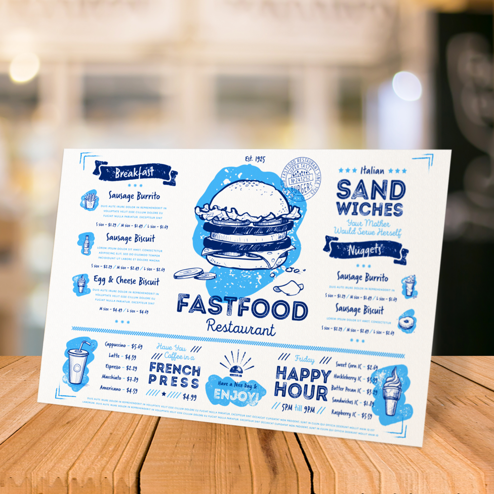 Cartes de menu PVC – Image 2