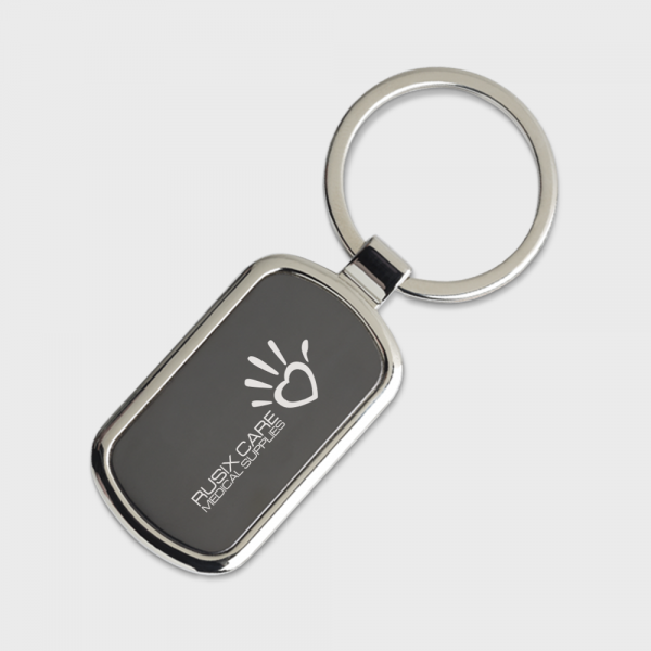Porte-clés rectangulaire brillant