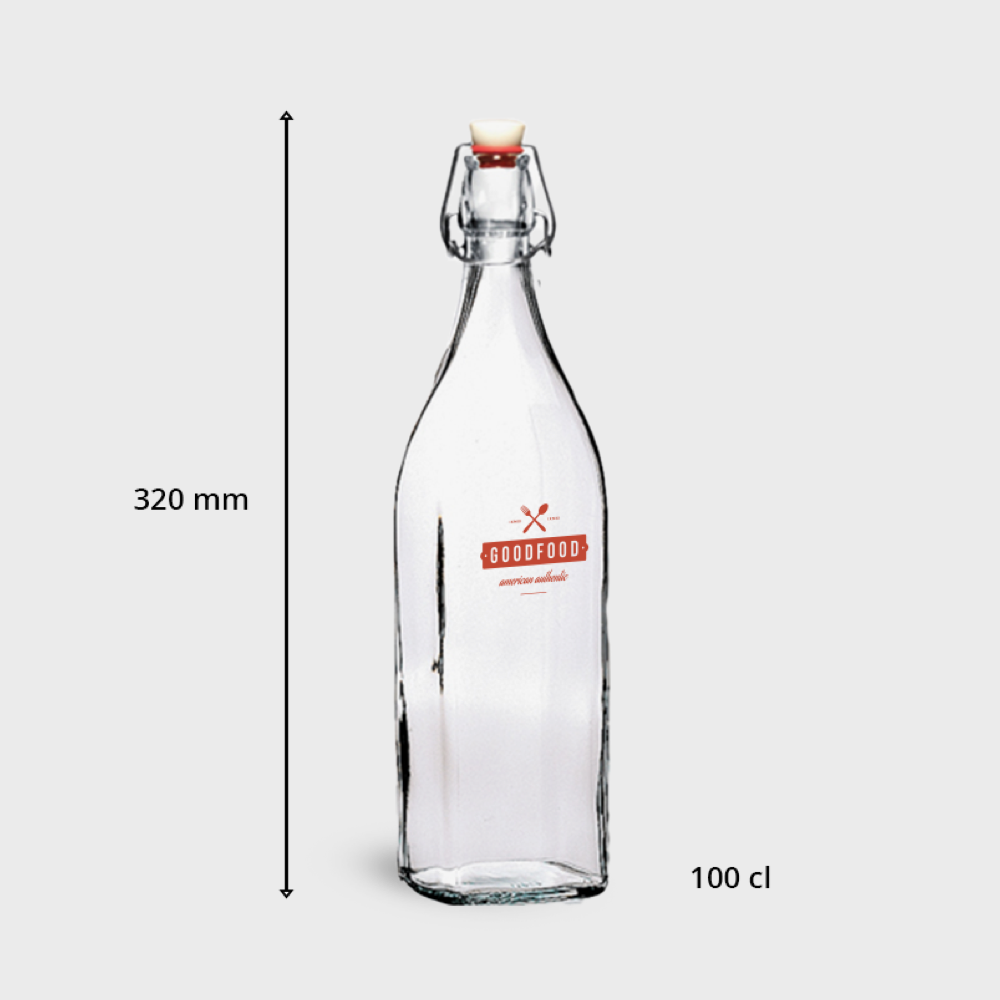 Bouteilles carrées à bouchon mécanique – Image 3