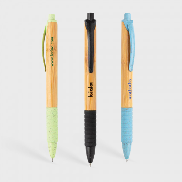 Stylo en bambou et paille de blé