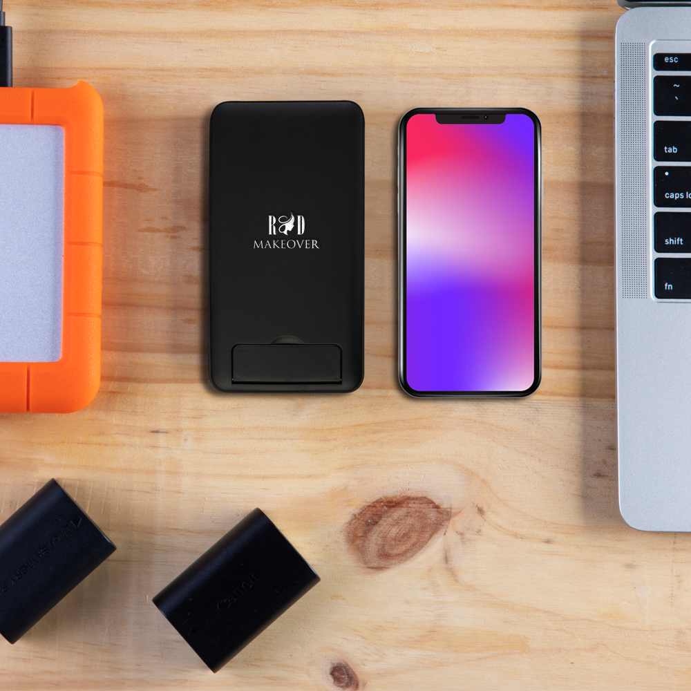 Support de téléphone avec chargeur sans fil en plastique recyclé – Image 3