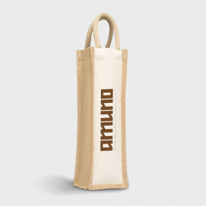 Sac pour bouteille de vin en toile de jute