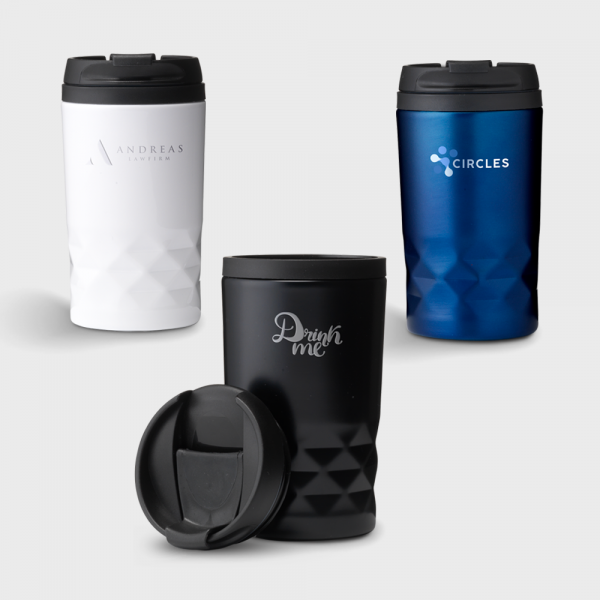 Gobelet thermos à double paroi avec motif en diamant