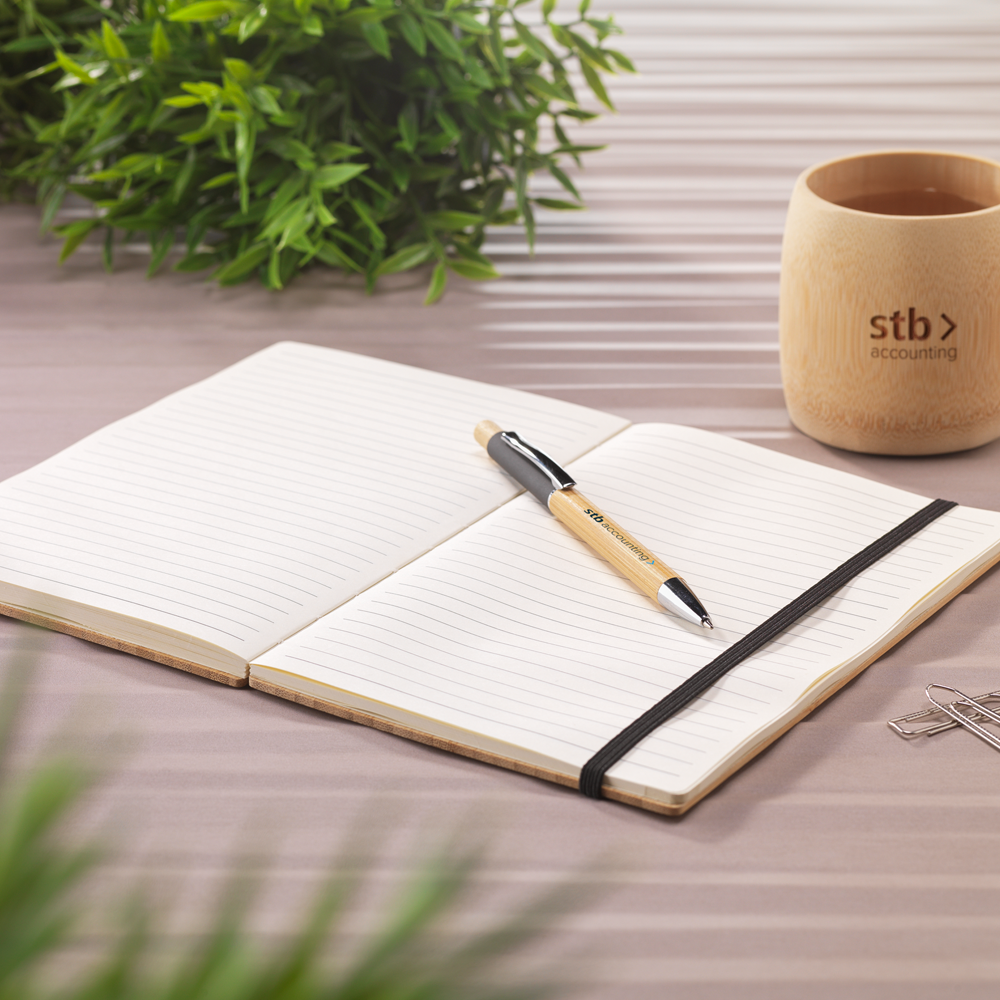 Carnet en papier avec couverture en bambou – Image 5