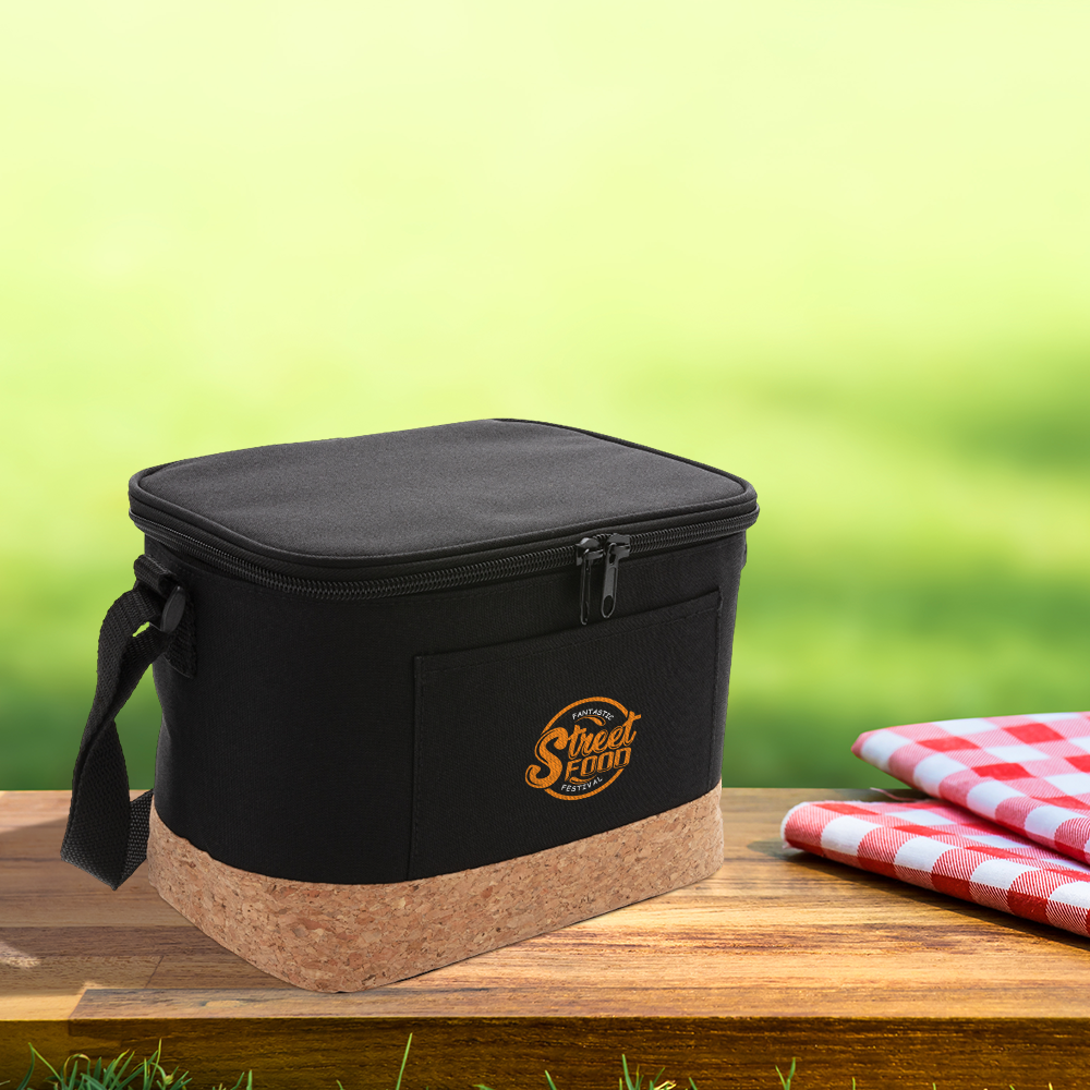 Sac isotherme bicolore avec détails en liège – Image 4