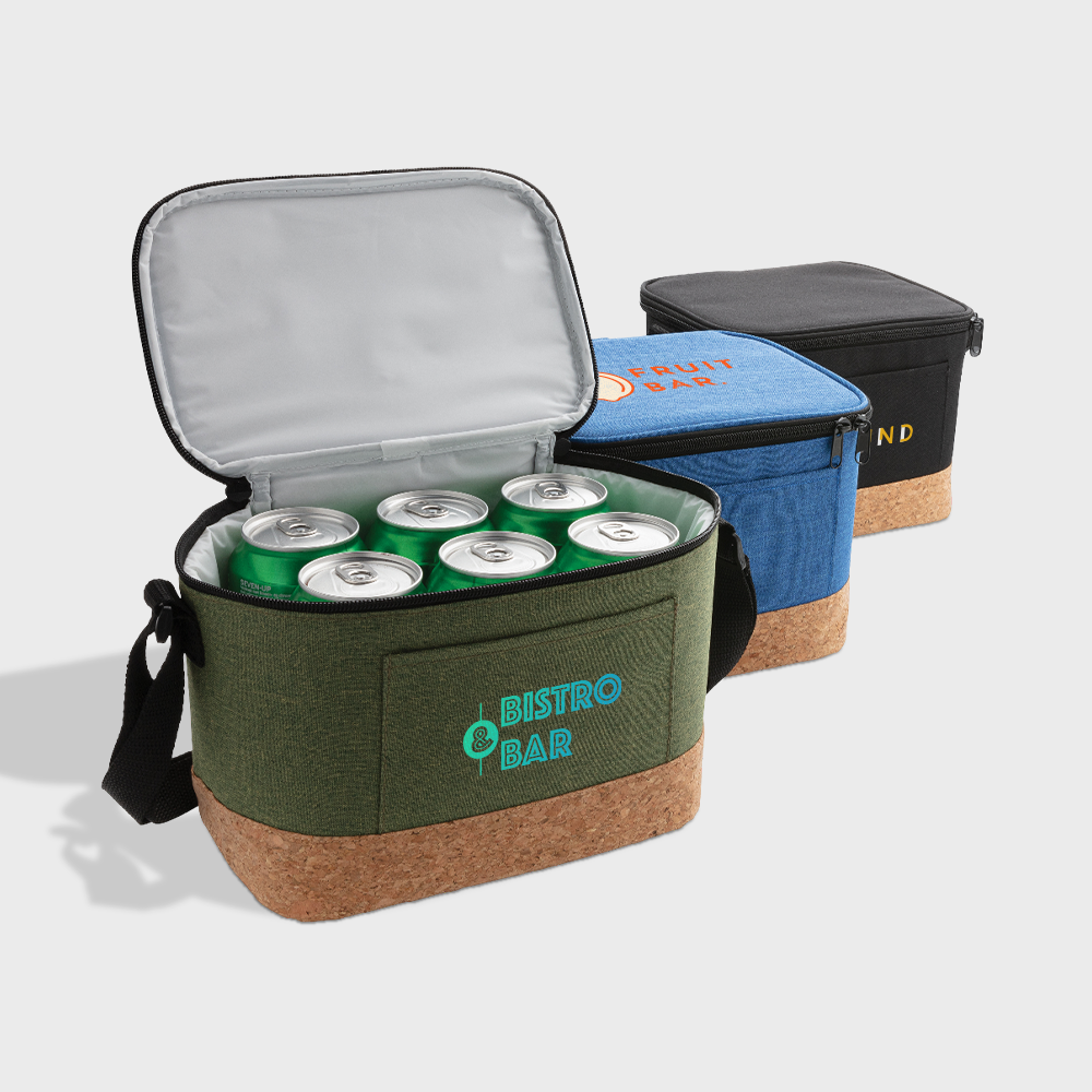 Sac isotherme bicolore avec détails en liège