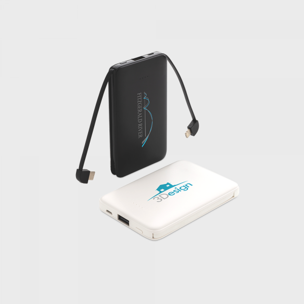 Batterie de secours 5000 mAh avec câbles intégrés
