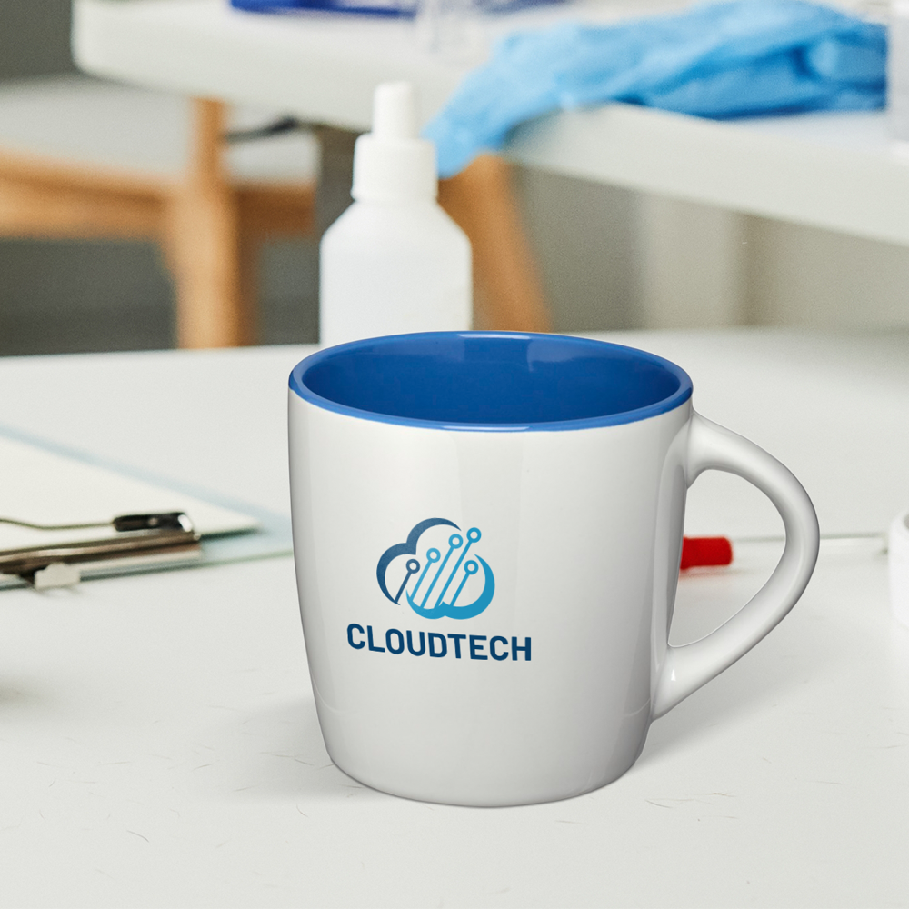 Tasse en céramique Aztec 340ml avec intérieur coloré – Image 3
