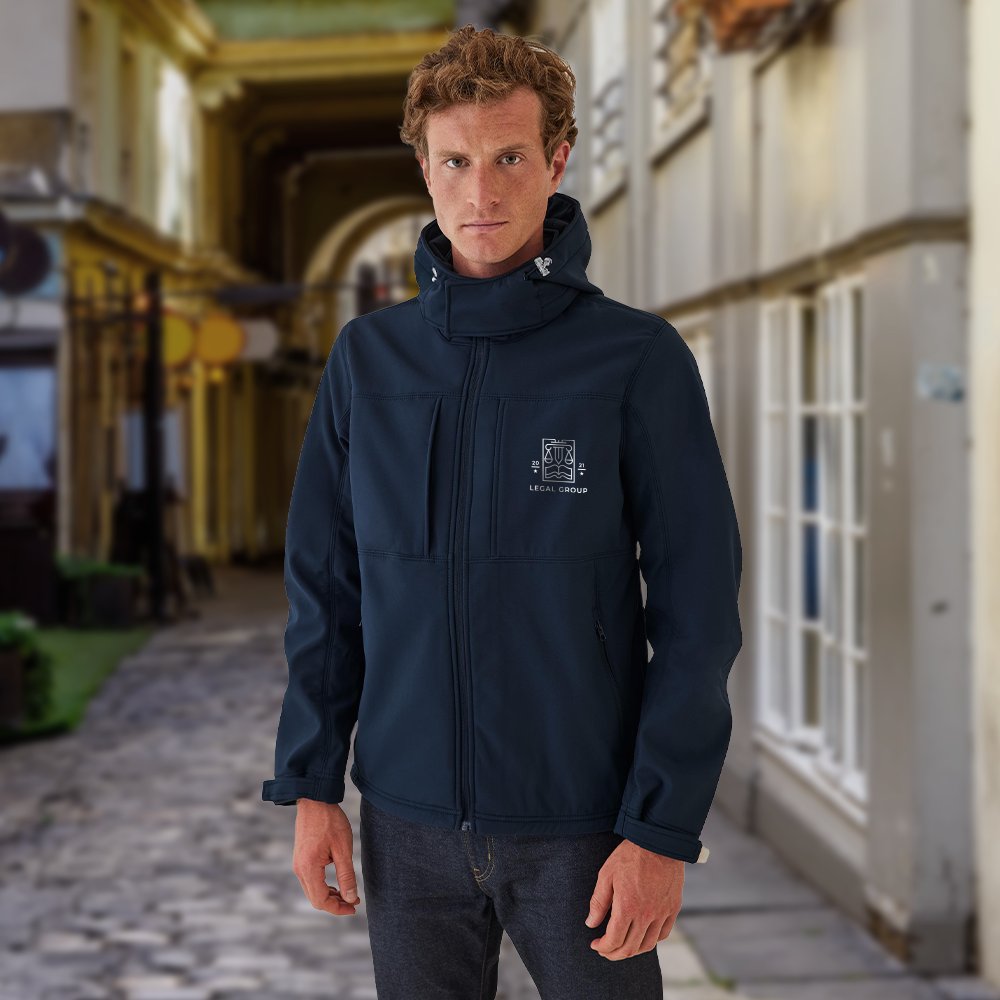 Veste à capuche Softshell premium B&C – Image 4