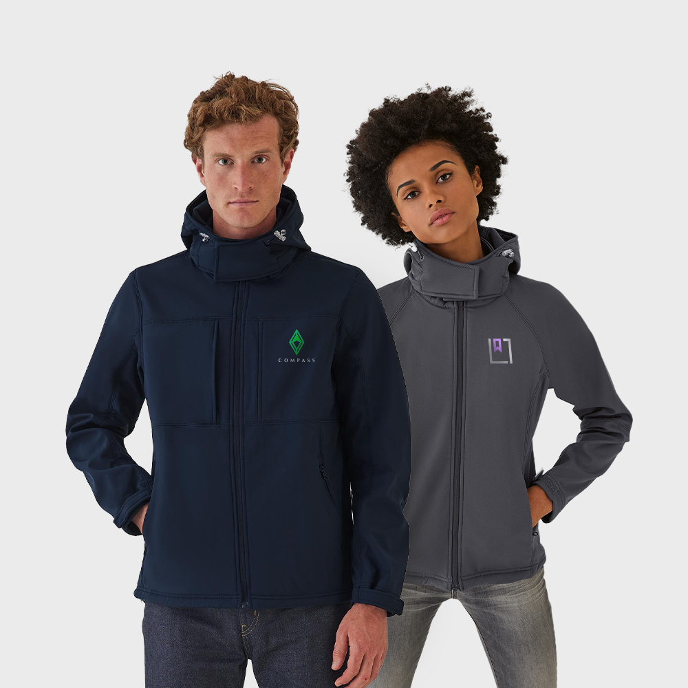 Veste à capuche Softshell premium B&C – Image 3