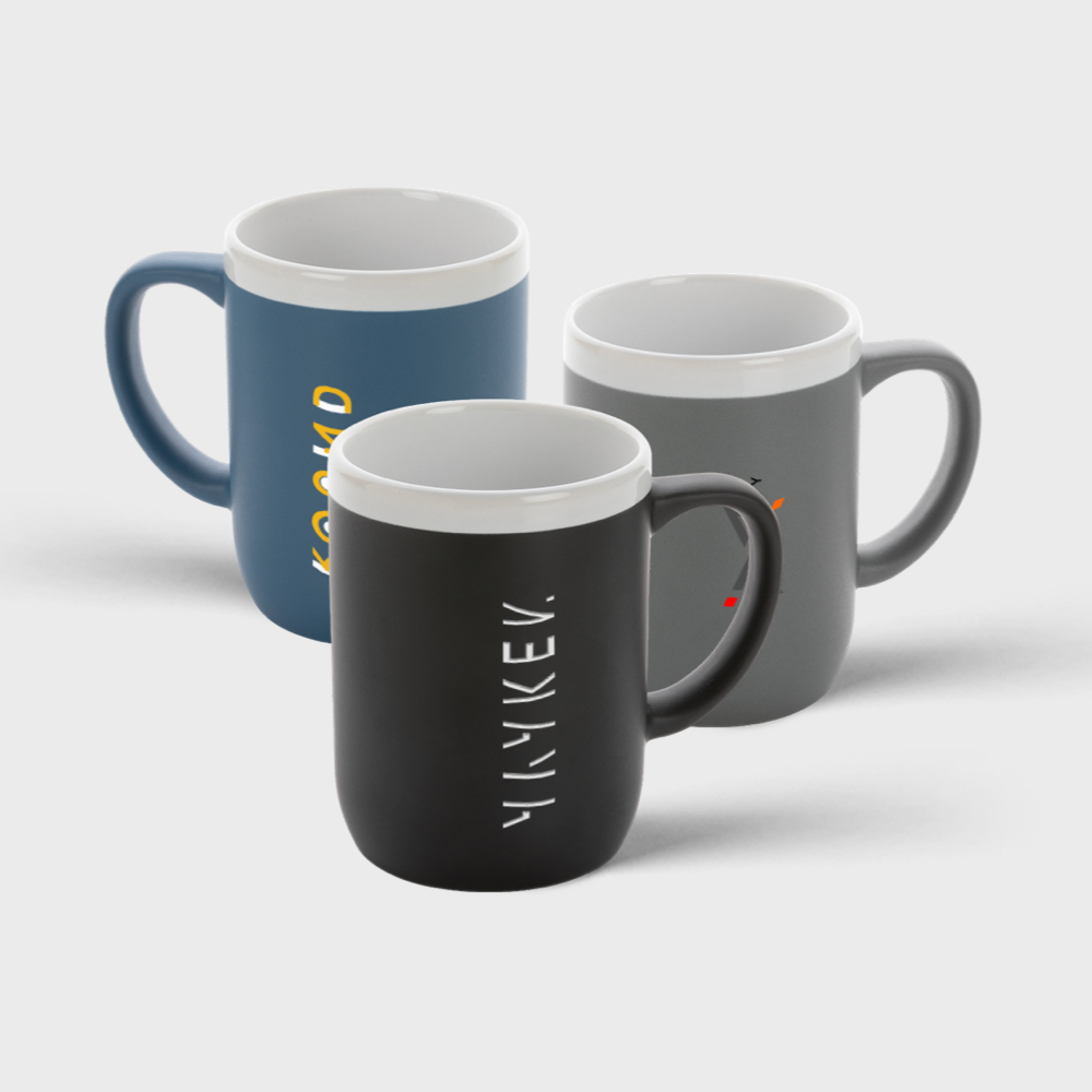 Mug en céramique avec bord blanc – Image 3