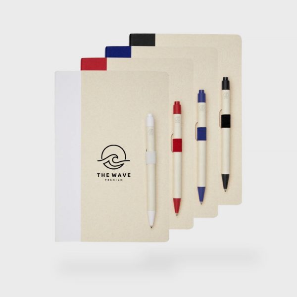 Carnet en carton de lait avec stylo