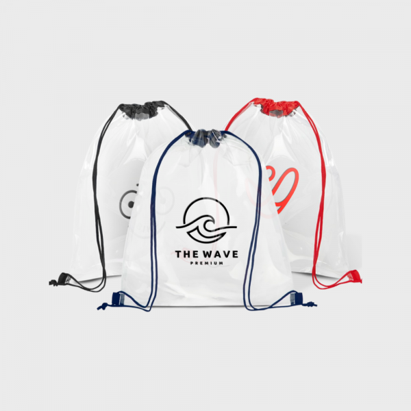 Sac à cordon transparent