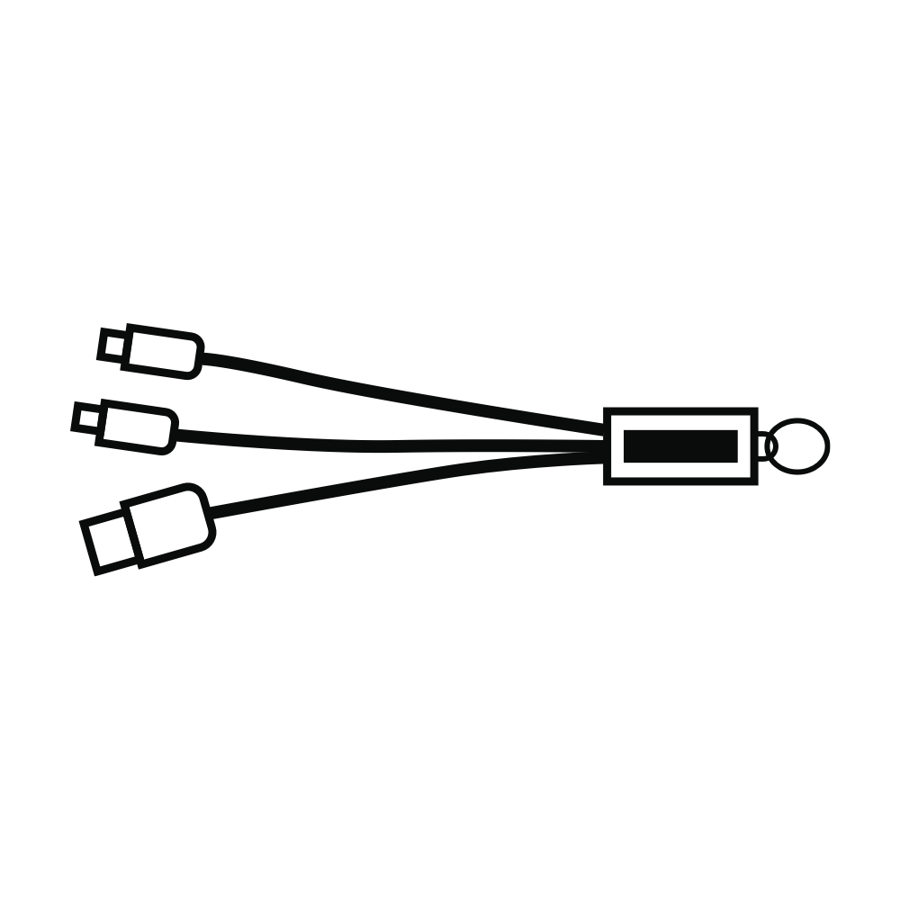 Câble de recharge 3-en-1 en métal avec porte-clés – Image 2