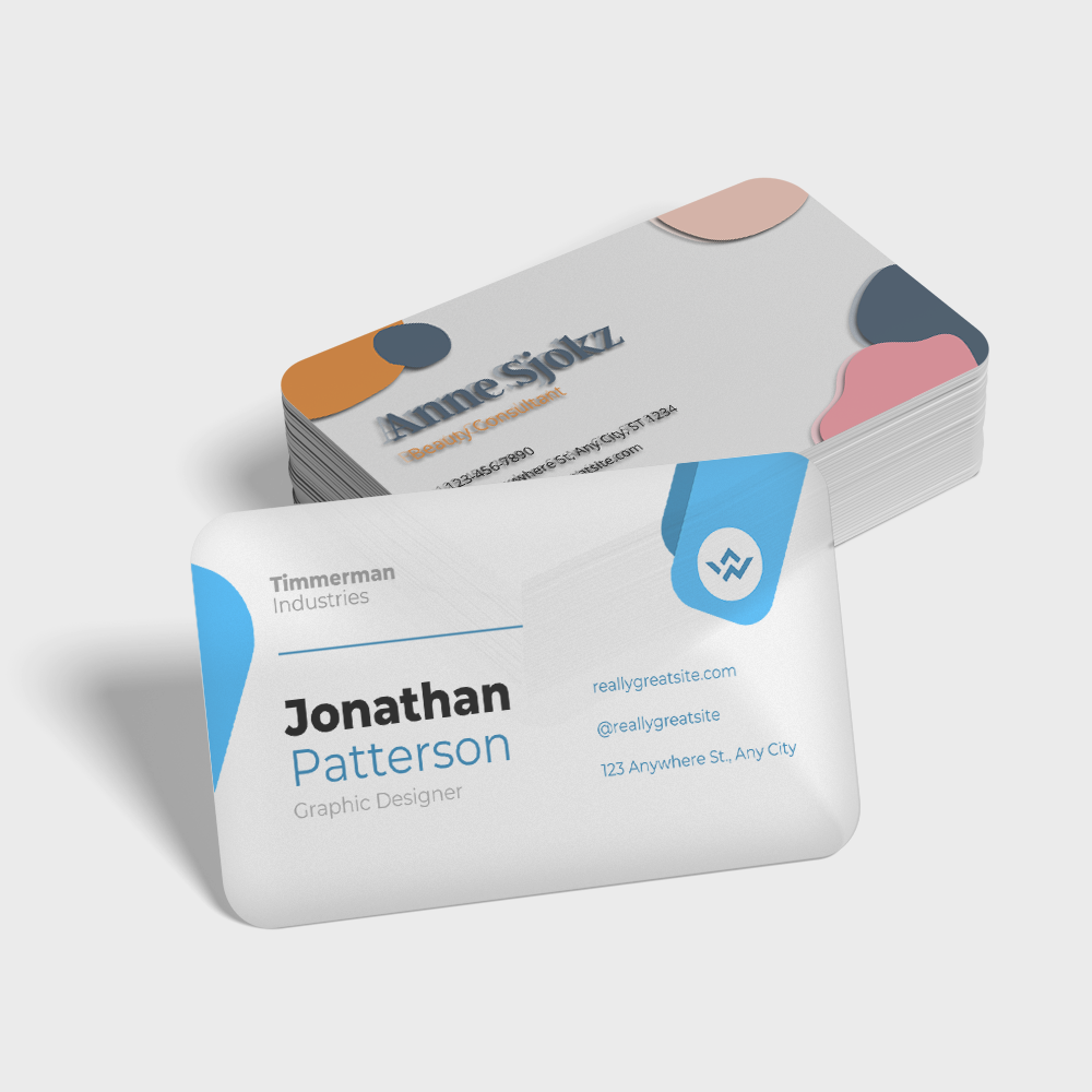 Cartes de visite PVC transparent – Image 2