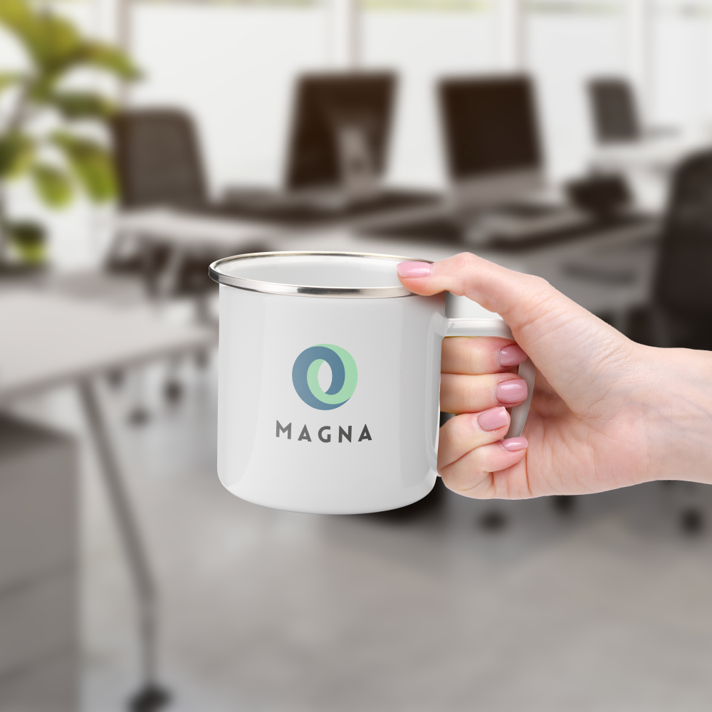 Tasse émaillée argent rétro – Image 4