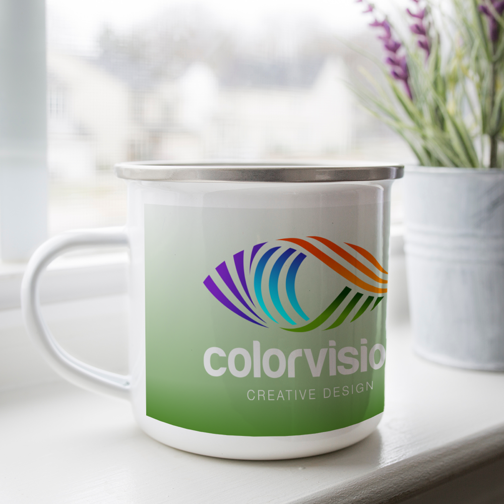 Tasse en émail quadrichromie – Image 6