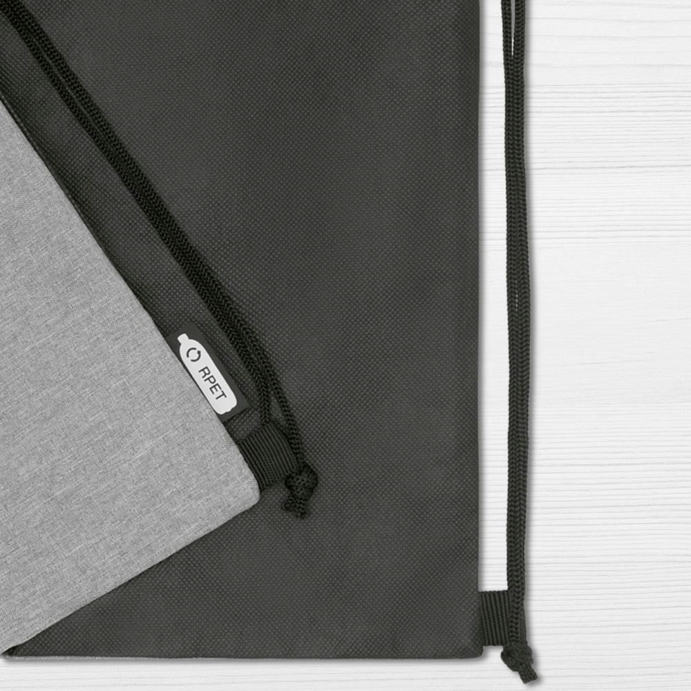 Sac à cordon recyclé avec fermeture éclair – Image 3