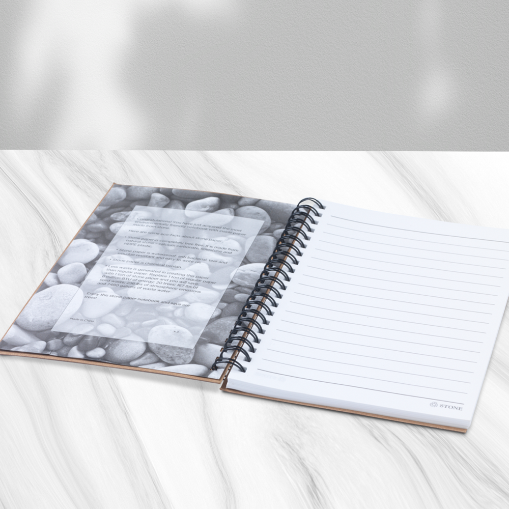 Carnet en papier de pierre spirale – Image 5
