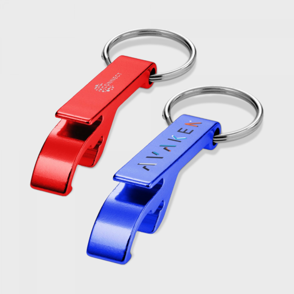 Porte-clés décapsuleur en aluminium recyclé
