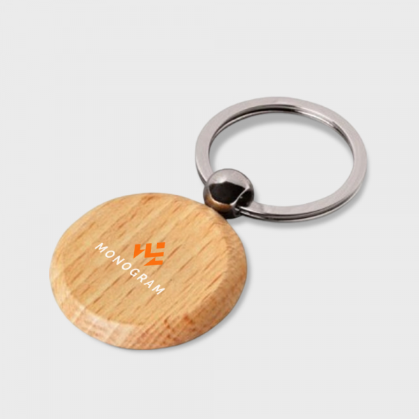 Porte-clés cercle en bois de hêtre