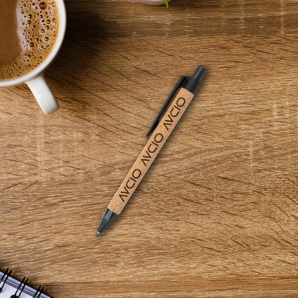 Stylo recyclé en fibre de paille de blé et en liège – Image 5