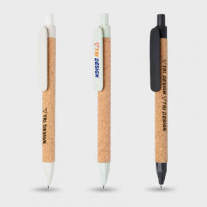 Stylo recyclé en fibre de paille de blé et en liège