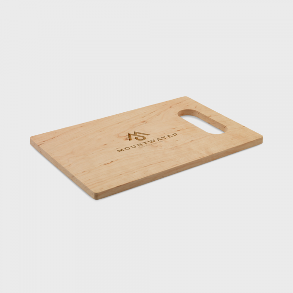 Planche à découper en bois d'aulne avec poignée ouverte