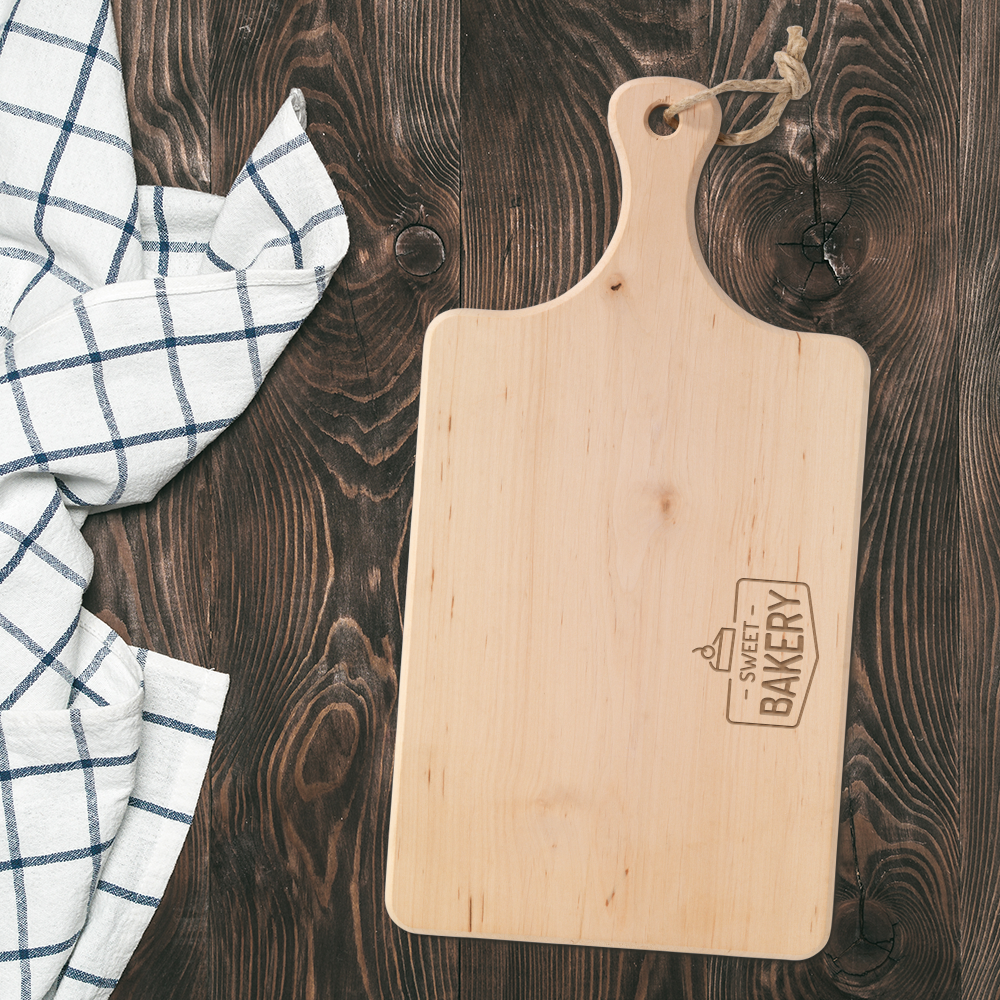 Planche à découper en bois d'aulne avec poignée – Image 4