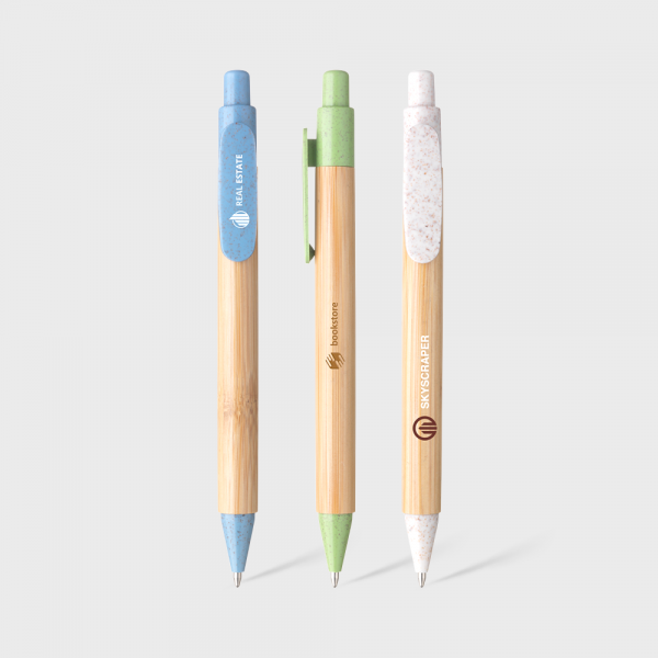 Stylo bambou et paille de blé