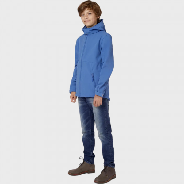 Veste softshell à capuche B&C pour enfants
