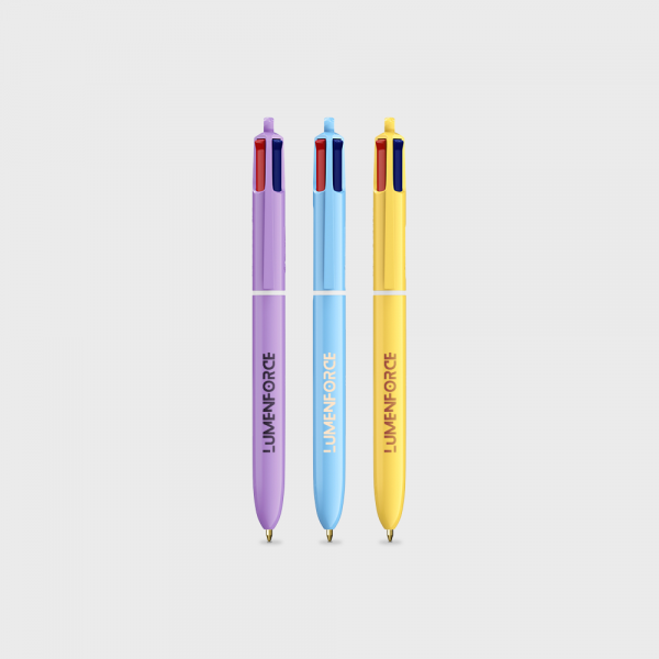 Stylo BIC 4 couleurs pastel