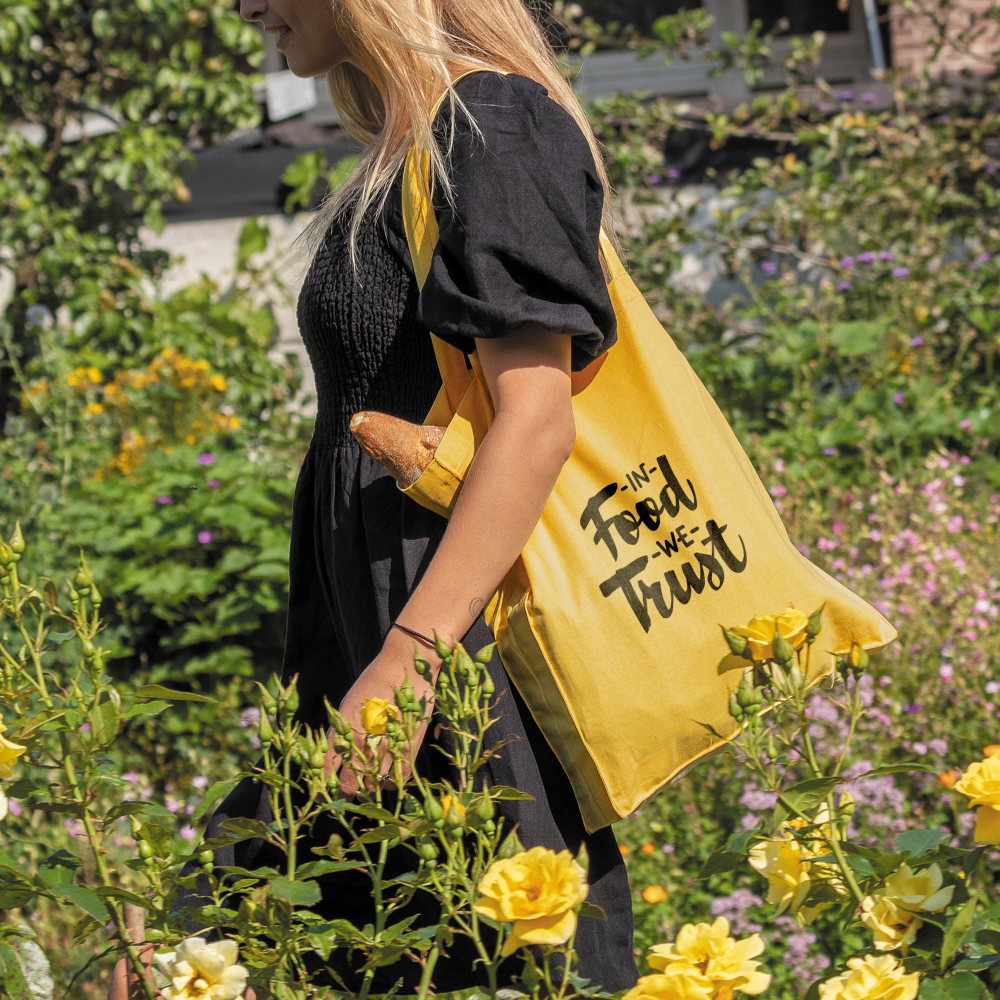 Sacs en coton recyclé avec fond – Image 4