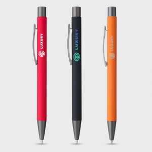 Stylo en aluminium recyclé soft-touch
