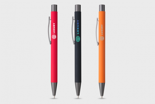 Stylo en aluminium recyclé soft-touch