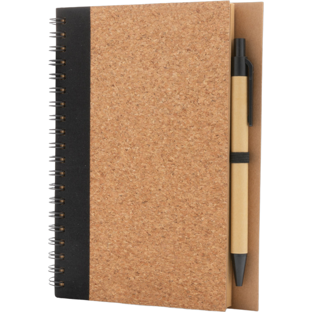Carnet spiralé en liège avec stylo – Image 6