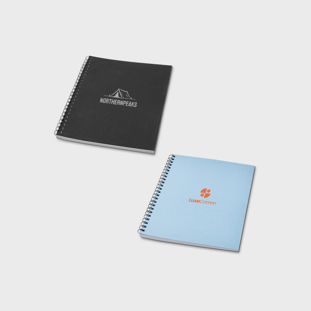 Bloc-notes spiralé A5 Desk-Mate en matériau recyclé