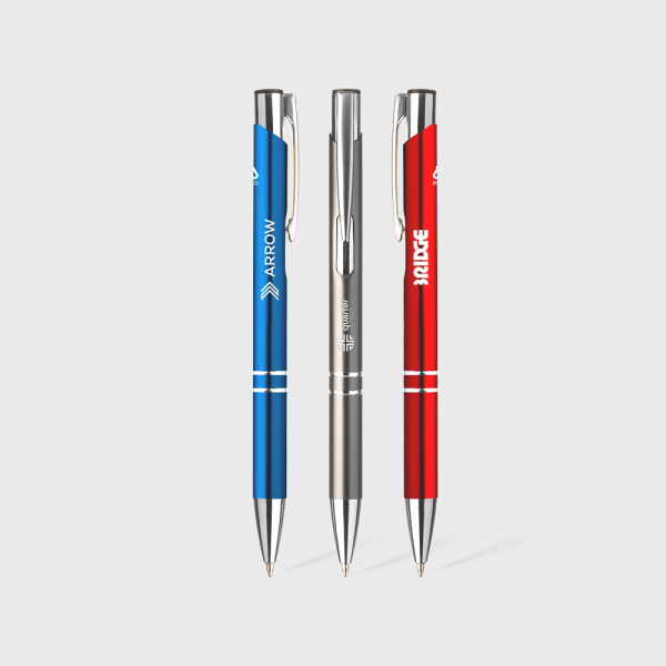 Stylos bille Ebony en aluminium recyclé