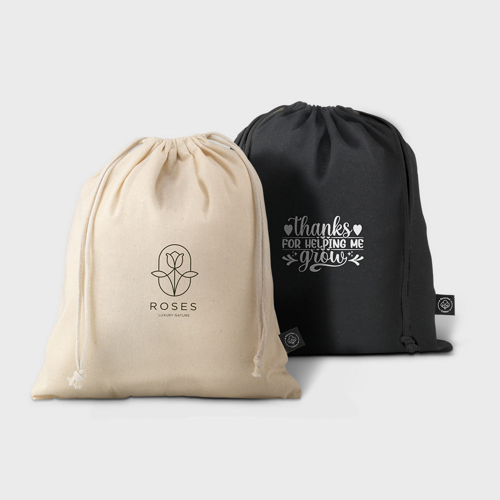 Pochette Cadeau en Coton Recyclé GRS Moyenne | 25 x 30 cm – Image 2