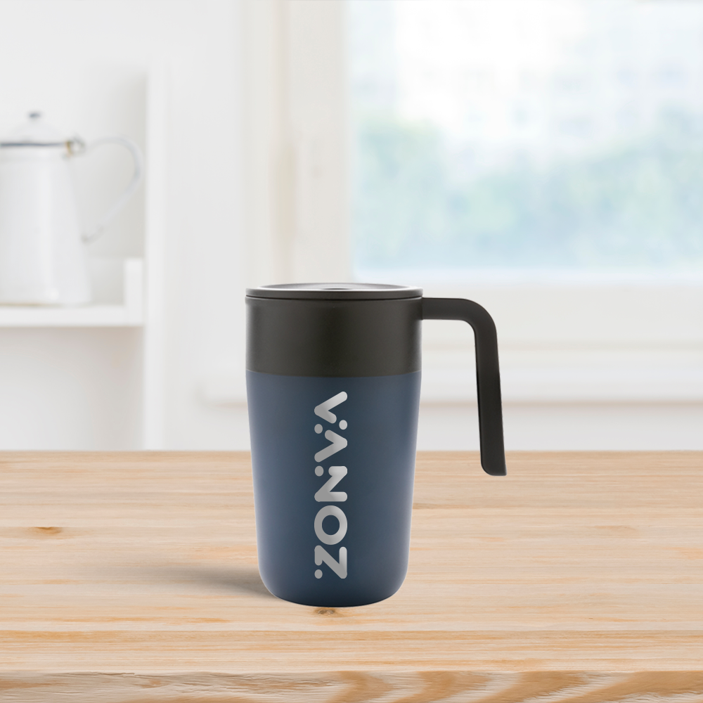Tasse en acier inoxydable et PP recyclé GRS avec poignée – Image 3